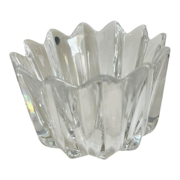 Vintage Orrefors Sweden Crystal Crown Bowl Designed By Jan Johansson - Picture 3 of 7